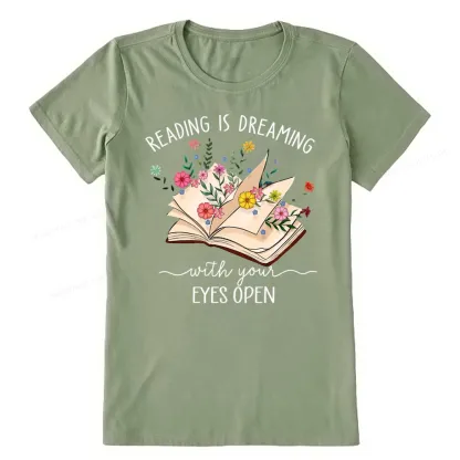 Pagewings Reading Is Dreaming With Your Eyes Open Unisex Classic T-shirt