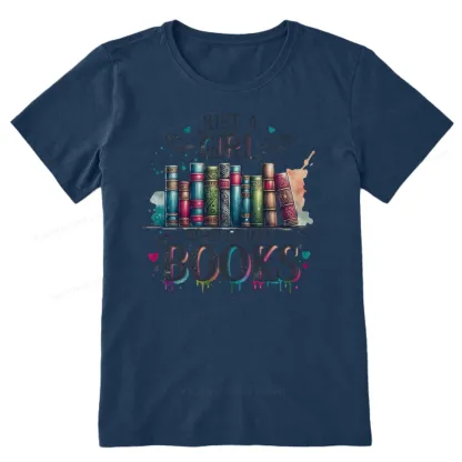 Pagewings Just A Girl Who Loves Books Unisex Classic T-shirt