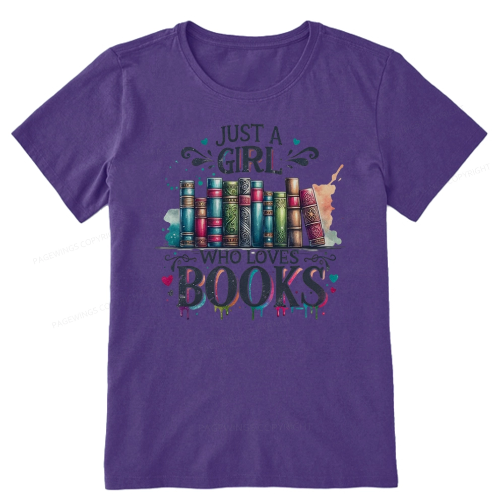 Pagewings Just A Girl Who Loves Books Unisex Classic T-shirt