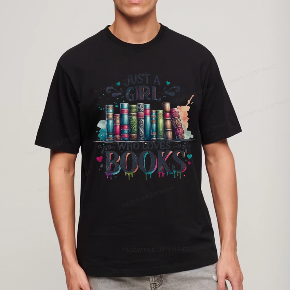 Pagewings Just A Girl Who Loves Books Unisex Classic T-shirt