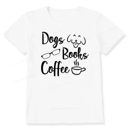 Pagewings Dogs Books Coffee Unisex Classic T-shirt