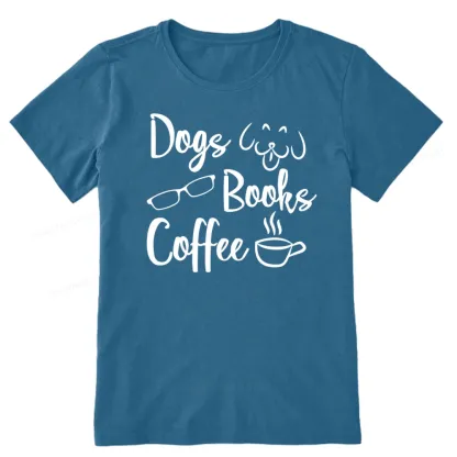 Pagewings Dogs Books Coffee Unisex Classic T-shirt