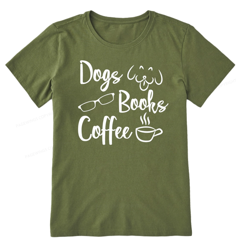 Pagewings Dogs Books Coffee Unisex Classic T-shirt