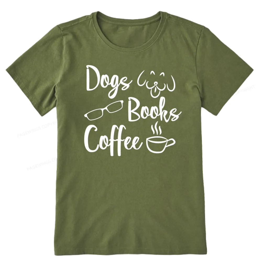 Pagewings Dogs Books Coffee Unisex Classic T-shirt