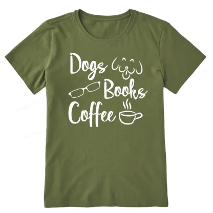 Pagewings Dogs Books Coffee Unisex Classic T-shirt
