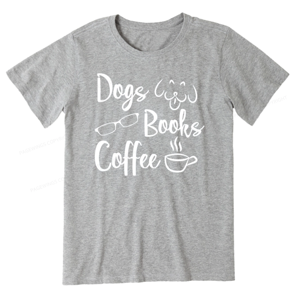 Pagewings Dogs Books Coffee Unisex Classic T-shirt