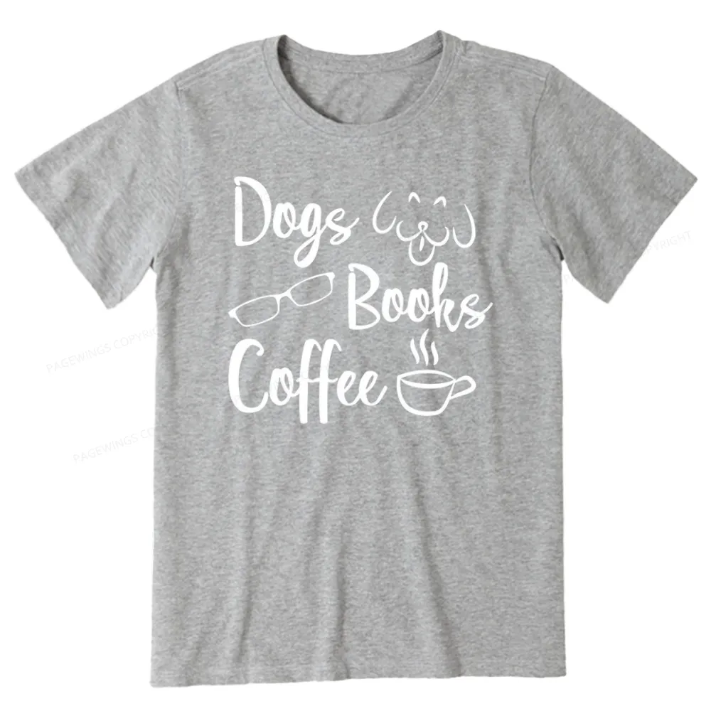 Pagewings Dogs Books Coffee Unisex Classic T-shirt