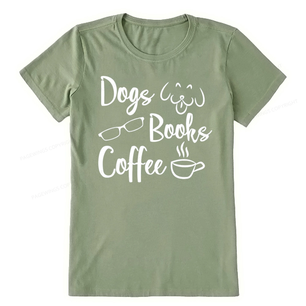 Pagewings Dogs Books Coffee Unisex Classic T-shirt