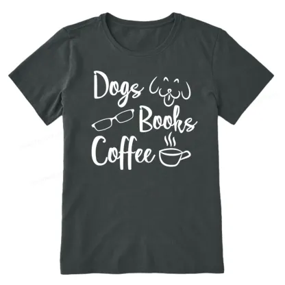 Pagewings Dogs Books Coffee Unisex Classic T-shirt