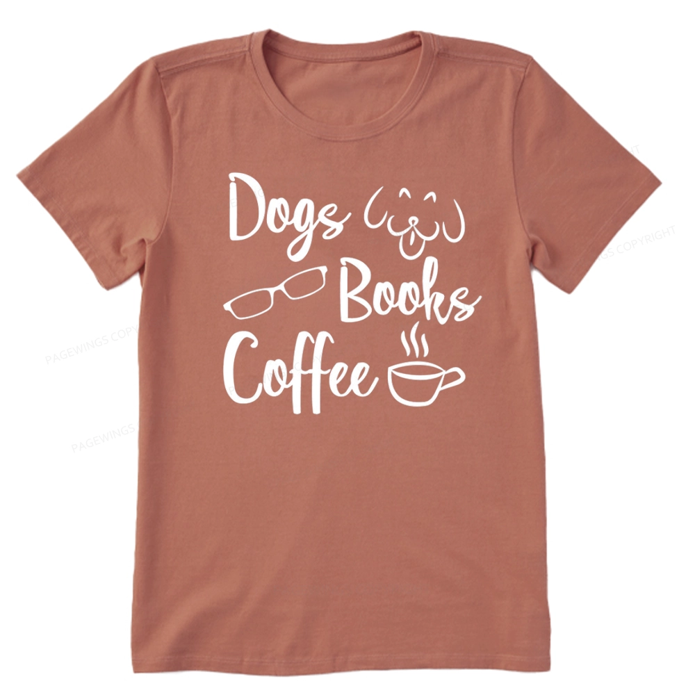 Pagewings Dogs Books Coffee Unisex Classic T-shirt