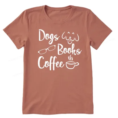 Pagewings Dogs Books Coffee Unisex Classic T-shirt