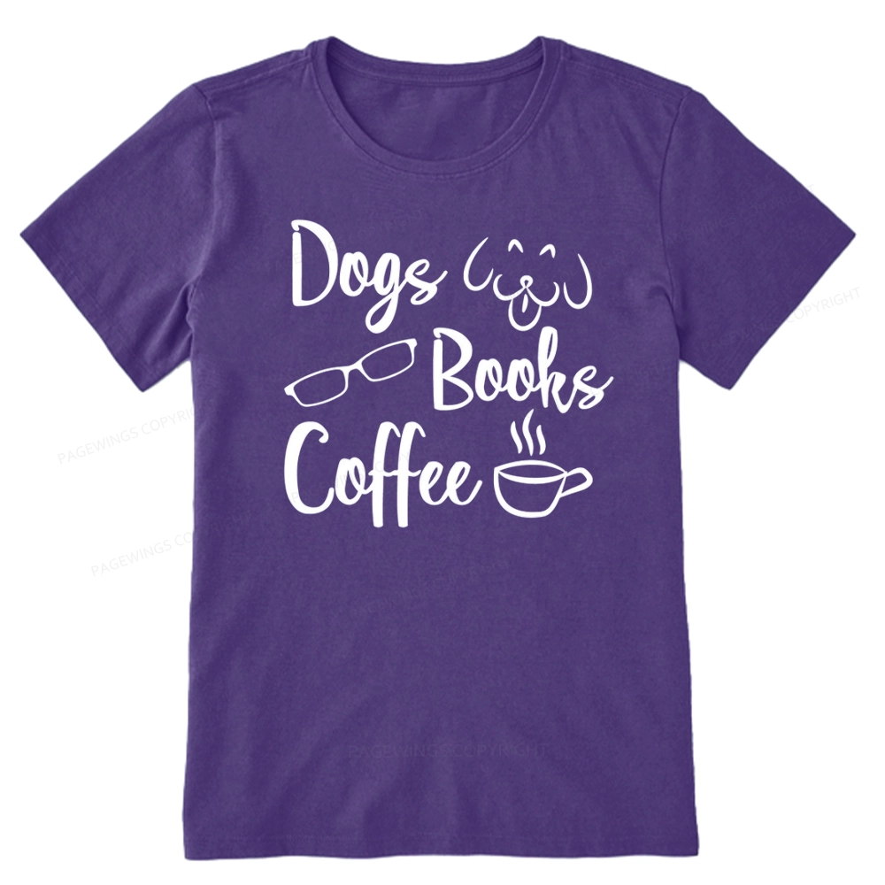 Pagewings Dogs Books Coffee Unisex Classic T-shirt