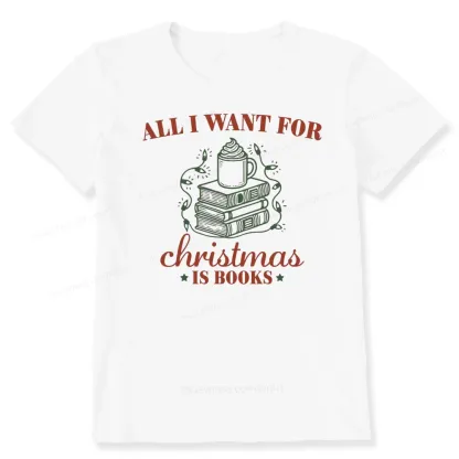 Pagewings All I Want For Christmas Is Books Unisex Classic T-shirt
