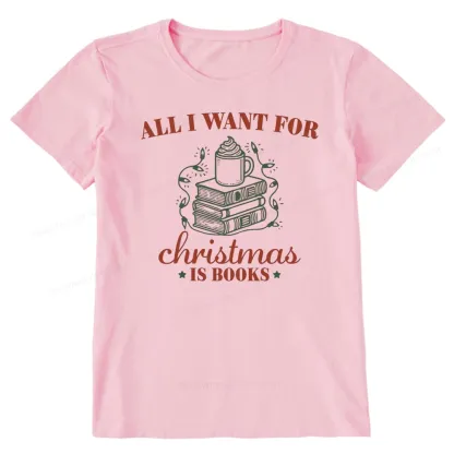 Pagewings All I Want For Christmas Is Books Unisex Classic T-shirt