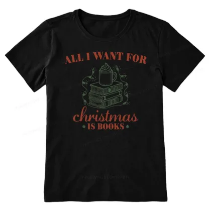 Pagewings All I Want For Christmas Is Books Unisex Classic T-shirt