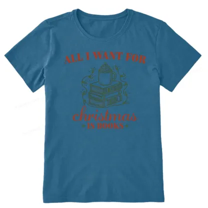 Pagewings All I Want For Christmas Is Books Unisex Classic T-shirt