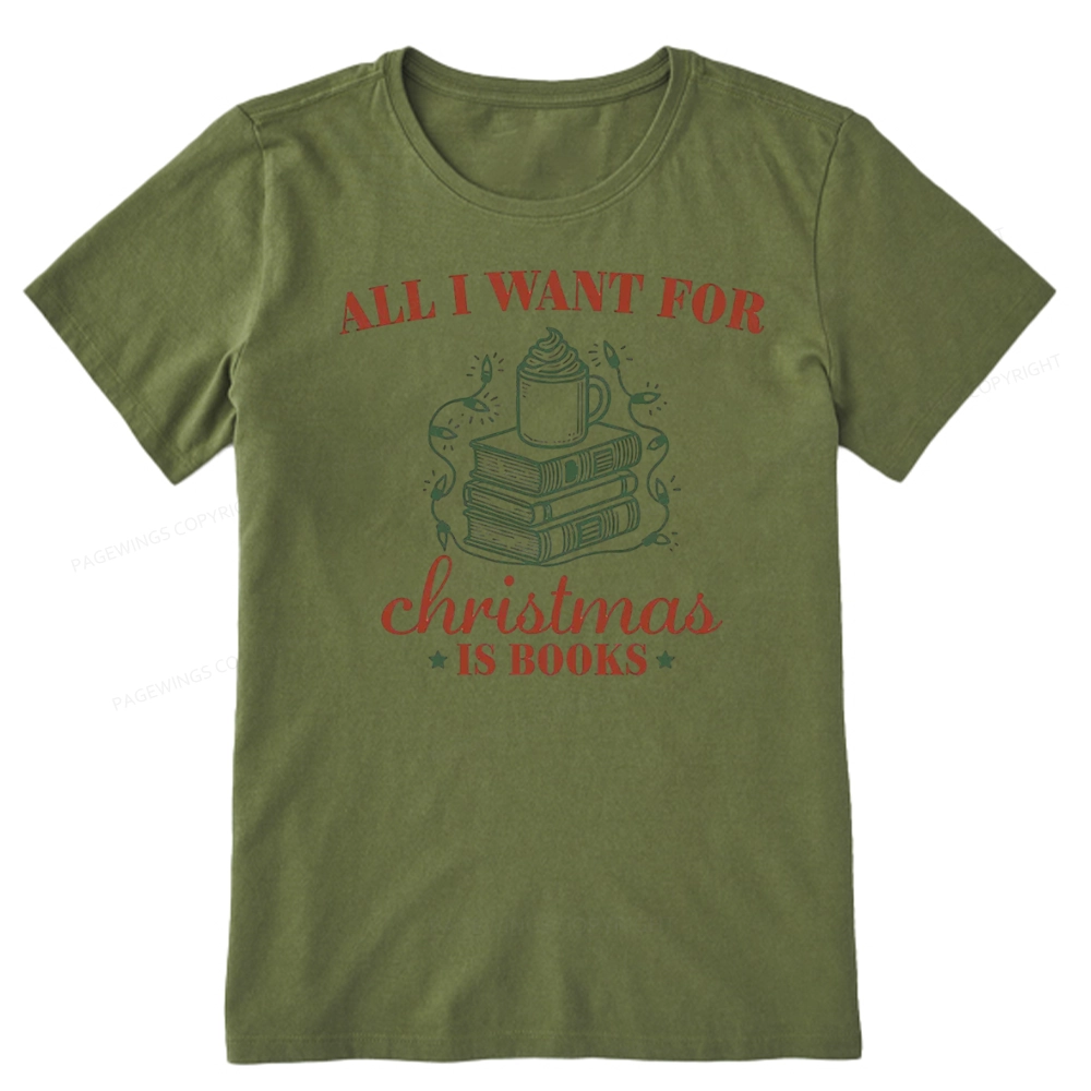Pagewings All I Want For Christmas Is Books Unisex Classic T-shirt