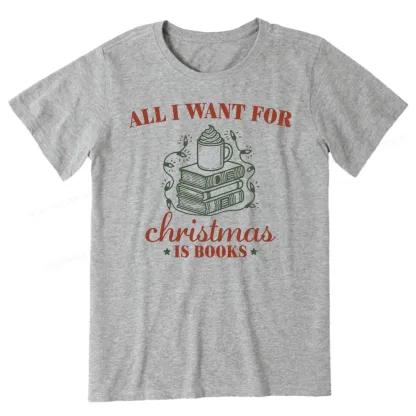 Pagewings All I Want For Christmas Is Books Unisex Classic T-shirt