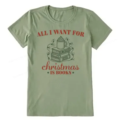 Pagewings All I Want For Christmas Is Books Unisex Classic T-shirt