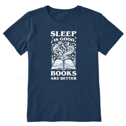 Pagewings Sleep is Good Books are Better Unisex Classic T-shirt