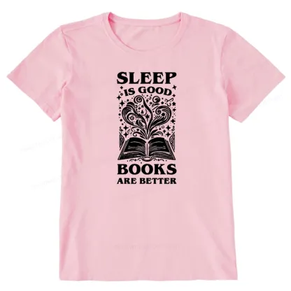 Pagewings Sleep is Good Books are Better Unisex Classic T-shirt
