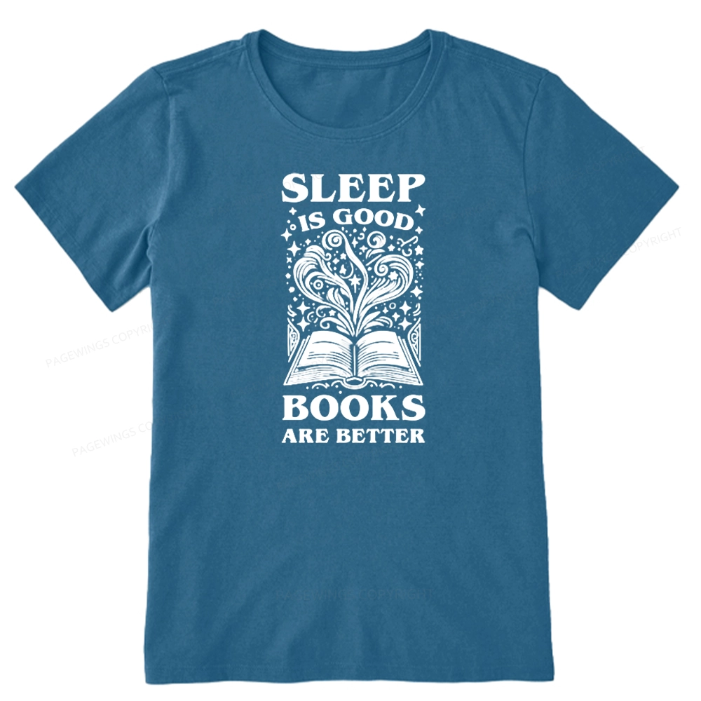 Pagewings Sleep is Good Books are Better Unisex Classic T-shirt
