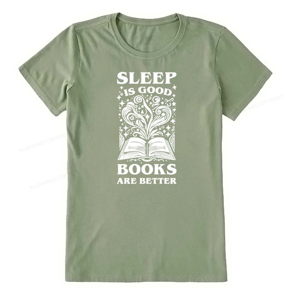 Pagewings Sleep is Good Books are Better Unisex Classic T-shirt