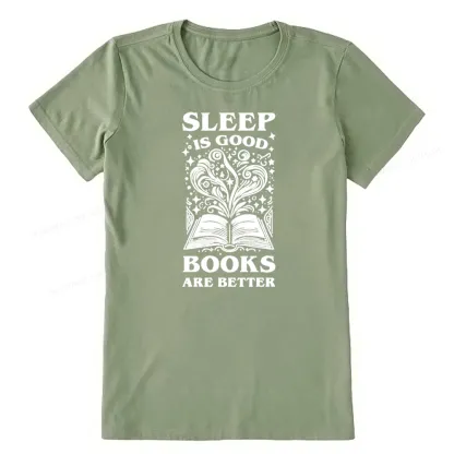 Pagewings Sleep is Good Books are Better Unisex Classic T-shirt