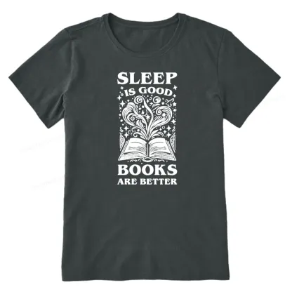 Pagewings Sleep is Good Books are Better Unisex Classic T-shirt