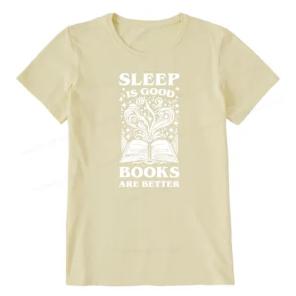 Pagewings Sleep is Good Books are Better Unisex Classic T-shirt