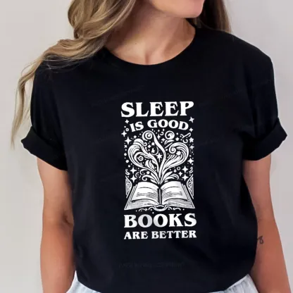 Pagewings Sleep is Good Books are Better Unisex Classic T-shirt