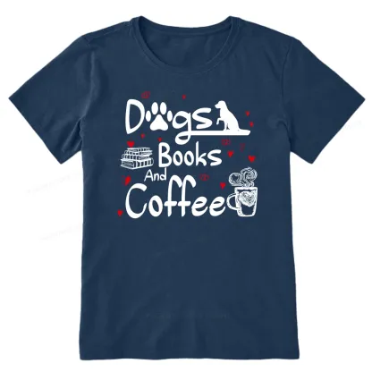 Pagewings  Dogs Books And Coffee Unisex Classic T-shirt