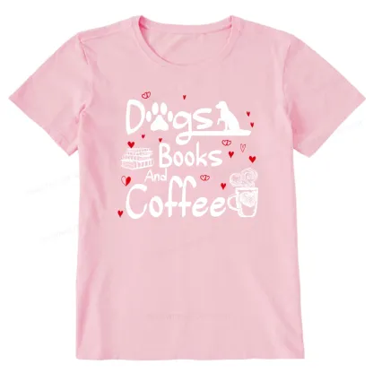 Pagewings  Dogs Books And Coffee Unisex Classic T-shirt