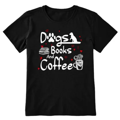 Pagewings  Dogs Books And Coffee Unisex Classic T-shirt