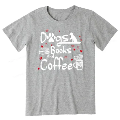 Pagewings  Dogs Books And Coffee Unisex Classic T-shirt