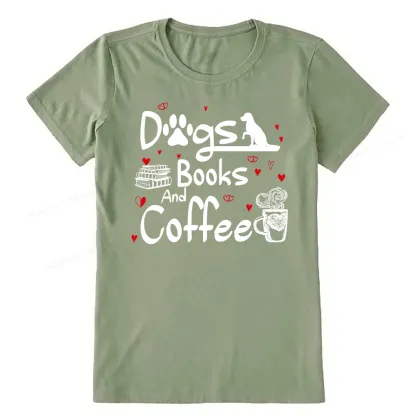 Pagewings  Dogs Books And Coffee Unisex Classic T-shirt