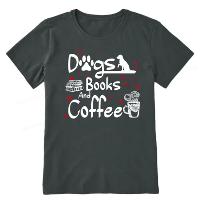 Pagewings  Dogs Books And Coffee Unisex Classic T-shirt
