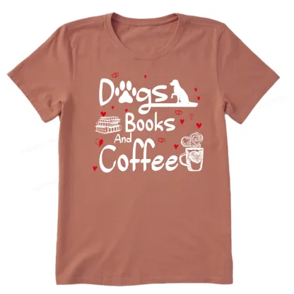 Pagewings  Dogs Books And Coffee Unisex Classic T-shirt
