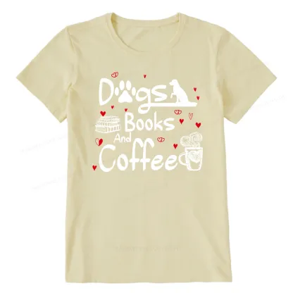 Pagewings  Dogs Books And Coffee Unisex Classic T-shirt