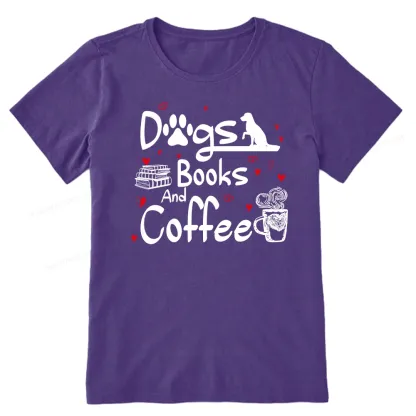 Pagewings  Dogs Books And Coffee Unisex Classic T-shirt