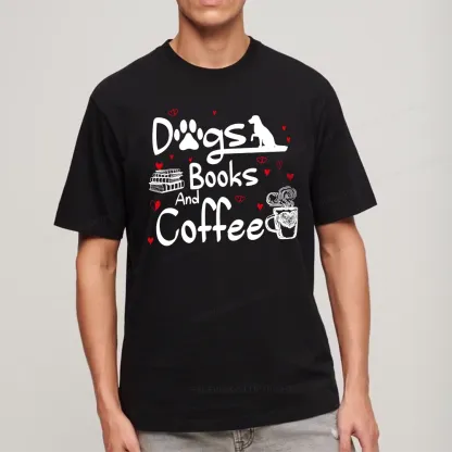 Pagewings  Dogs Books And Coffee Unisex Classic T-shirt