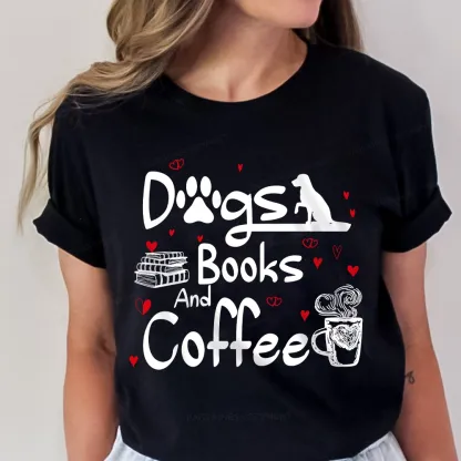 Pagewings  Dogs Books And Coffee Unisex Classic T-shirt