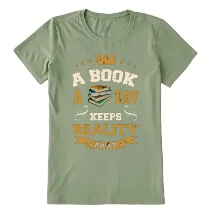 Pagewings A Book A Day Keeps Reality Away Unisex Classic T-shirt