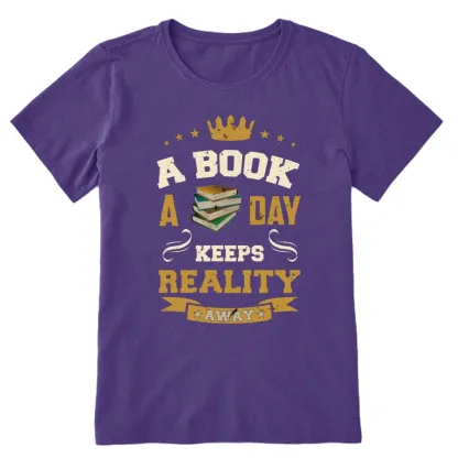 Pagewings A Book A Day Keeps Reality Away Unisex Classic T-shirt