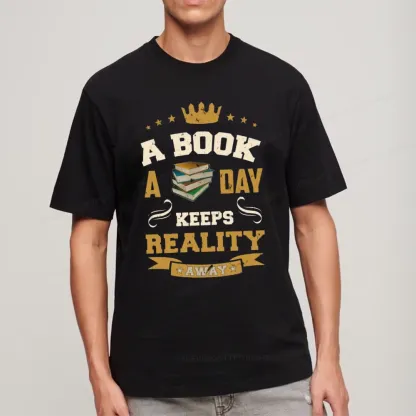 Pagewings A Book A Day Keeps Reality Away Unisex Classic T-shirt