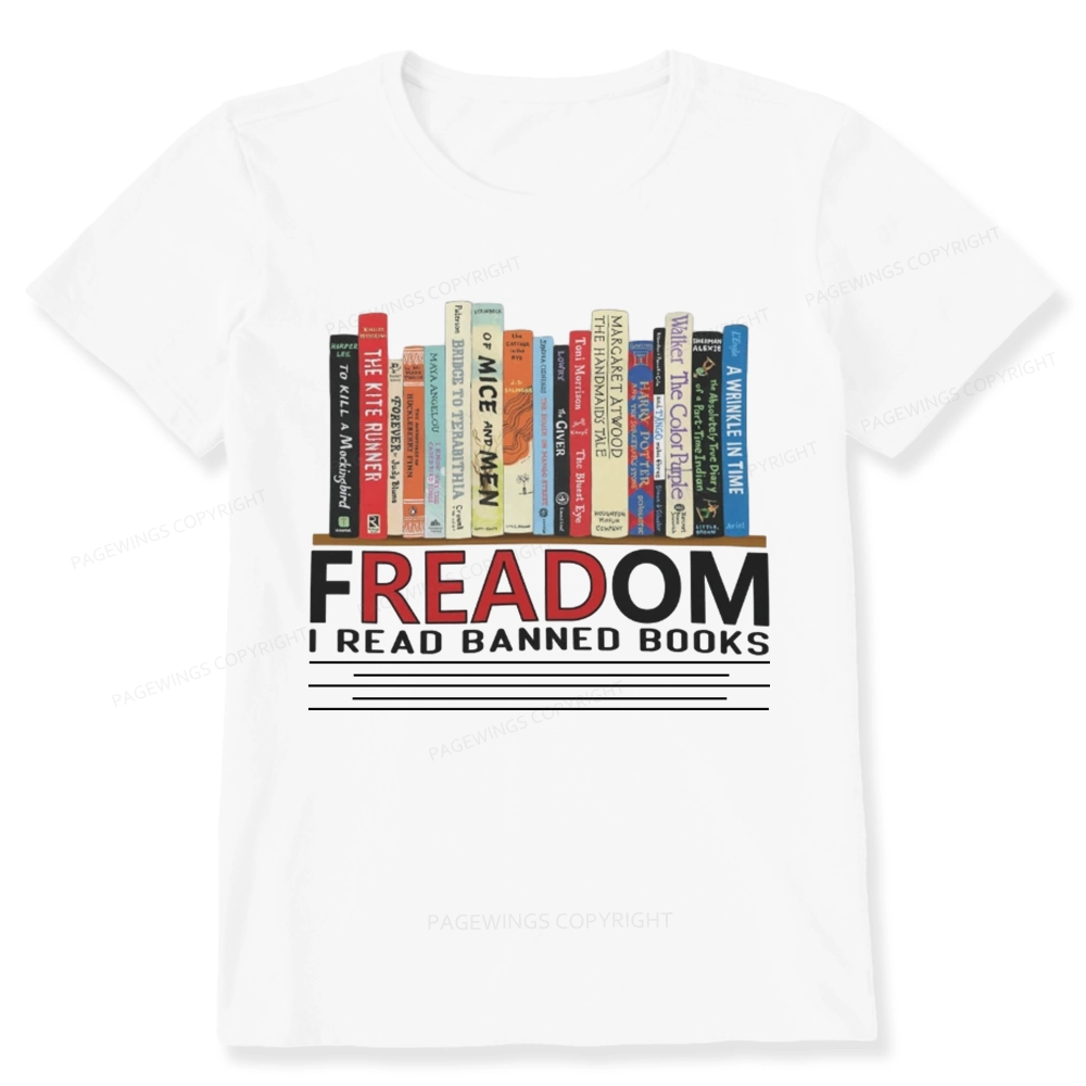 Pagewings Freadom I Read Banned Books Unisex Classic T-shirt