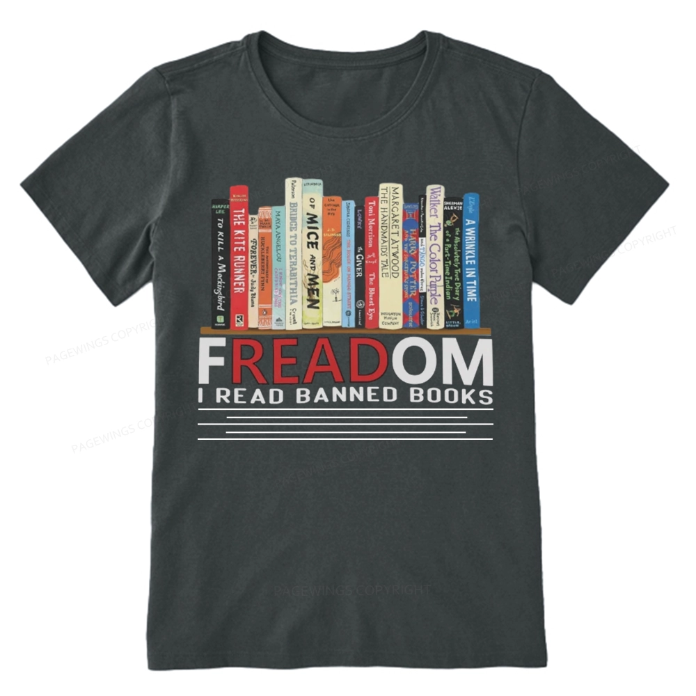 Pagewings Freadom I Read Banned Books Unisex Classic T-shirt