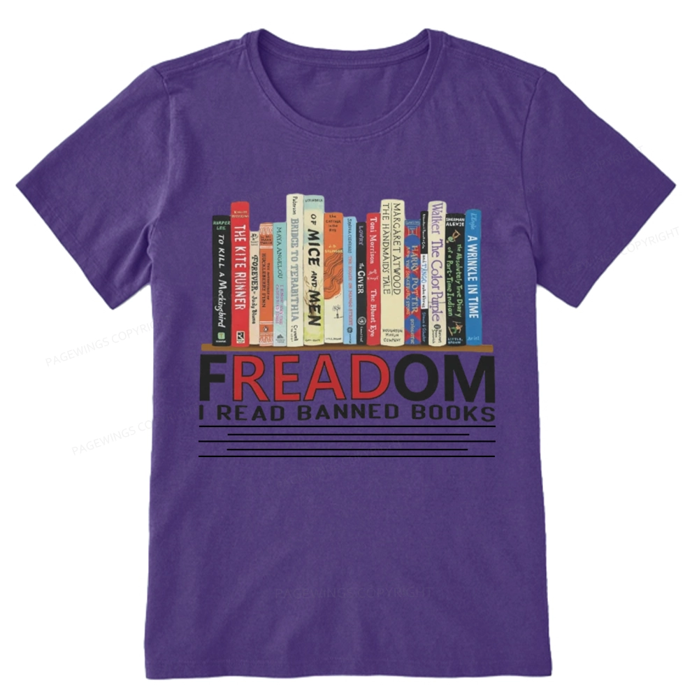 Pagewings Freadom I Read Banned Books Unisex Classic T-shirt