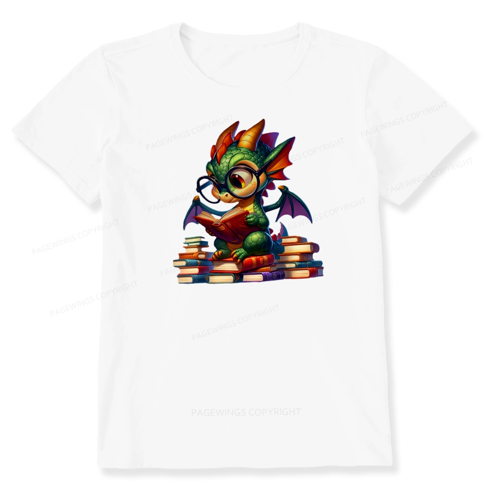 Pagewings Dragon And Books Unisex Classic T-shirt
