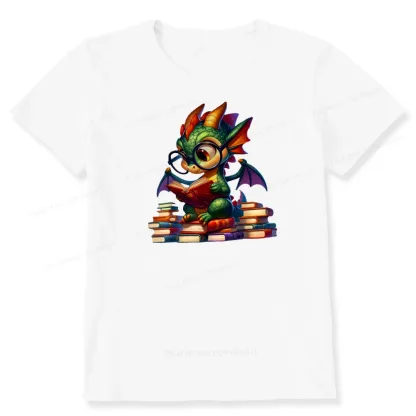 Pagewings Dragon And Books Unisex Classic T-shirt